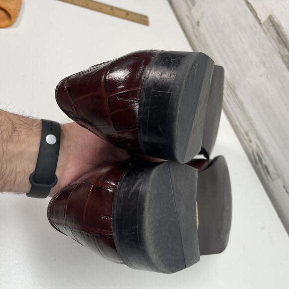 Vintage Stacy Adams Men's Genuine Snakeskin Dress Shoes Slip on US Size 11.5 EUC - Picture 13 of 14